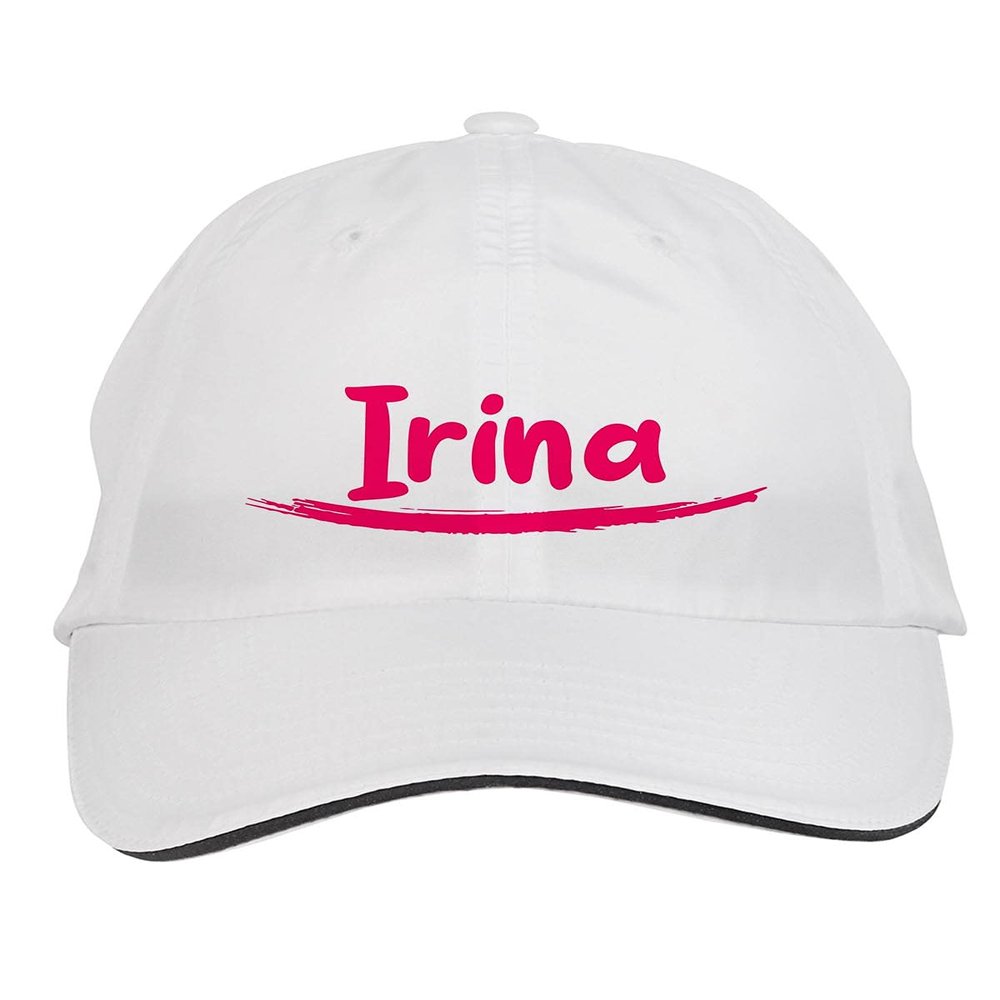 Makoroni - Irina Name Hat Adjustable Cap, DesL54 White