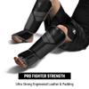 Hayabusa S4 Kids Shin Guards, Muay Thai, MMA, Kickboxing, Martial Arts - Black, Small/Medium view 2