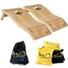 Curved Cornhole Set by Warphole, Solid Wood, 4'x2' Corn Hole Toss Boards Set w/8 Waterproof Cornhole Bean Bags + Premium Tote view 1