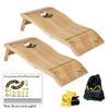 Curved Cornhole Set by Warphole, Solid Wood, 4'x2' Corn Hole Toss Boards Set w/8 Waterproof Cornhole Bean Bags + Premium Tote view 2