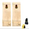 Curved Cornhole Set by Warphole, Solid Wood, 4'x2' Corn Hole Toss Boards Set w/8 Waterproof Cornhole Bean Bags + Premium Tote view 3