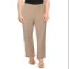 Alfred Dunner Women's San Antonio Twill Mid-Rise Straight Leg Average Length Pant - Petite, Tan, 10 Petite view 1