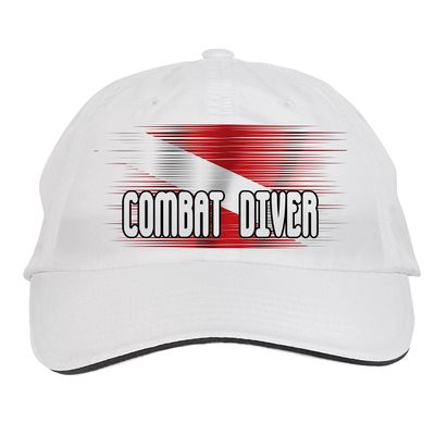 Makoroni - Combat Diver Scuba Diving Hat Adjustable Cap, DesR30 White