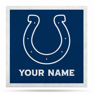 Rico Industries NFL Football Indianapolis Colts Personalized 35" Felt Wall Dcor - for Man Cave, Game Room, Office & Bedroom - Made in The USA