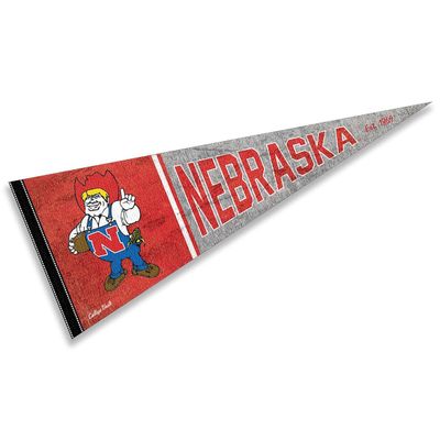 College Flags & Banners Co. Nebraska Cornhuskers Pennant Throwback Vintage Banner