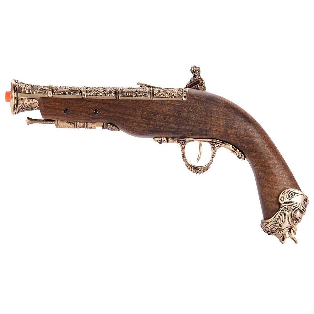 Lancer Tactical HFC Flintlock Pirate CO2 Airsoft Pistol Gold