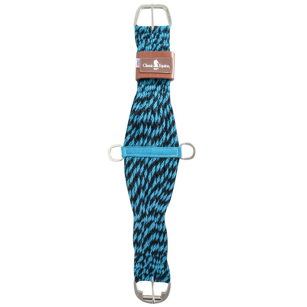 Classic Colored Twist 100% Mohair Cinch Turquoise/Black 32