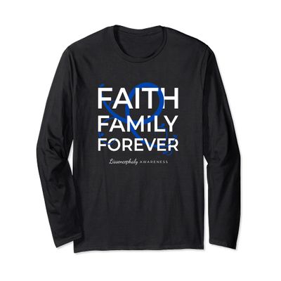 Lissencephaly Awareness Blue Ribbon Faith Family Forever Long Sleeve T-Shirt