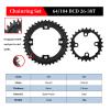 BUCKLOS Double/Triple 64/104 BCD Square Taper Bike Crankset - 2x/3x Mountian Bike MTB 170mm Bicycle Cranksets with 22/24/26/32/38/42/44T Chainring for 8/9/10 Speed view 3