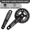 BUCKLOS Double/Triple 64/104 BCD Square Taper Bike Crankset - 2x/3x Mountian Bike MTB 170mm Bicycle Cranksets with 22/24/26/32/38/42/44T Chainring for 8/9/10 Speed view 4
