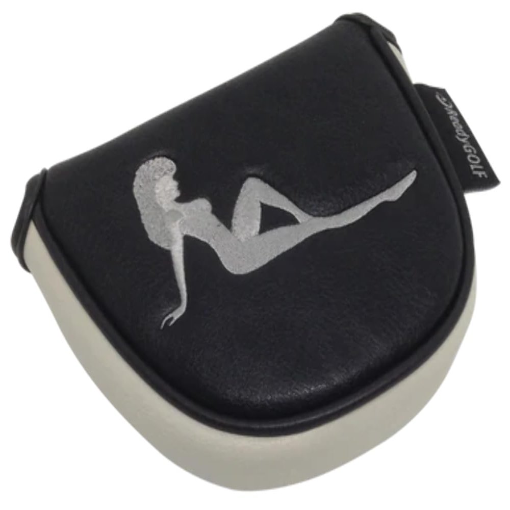 Mudflap Girl Embroidered Black Putter Cover by ReadyGOLF - Mallet