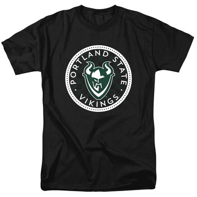 Portland State University Official Plaid Badge Unisex Adult T-Shirt, Plaid Badge, 4X-Large