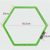 CZ-XING Hexagon Agility Ring Training Circle Ring Speed Agility Ladder Physical Training Ring Football Footwork Trainer Hurdles Agility Ladder Fitness Equipment Multicolor Training Ring 3Pcs (Green) view 4
