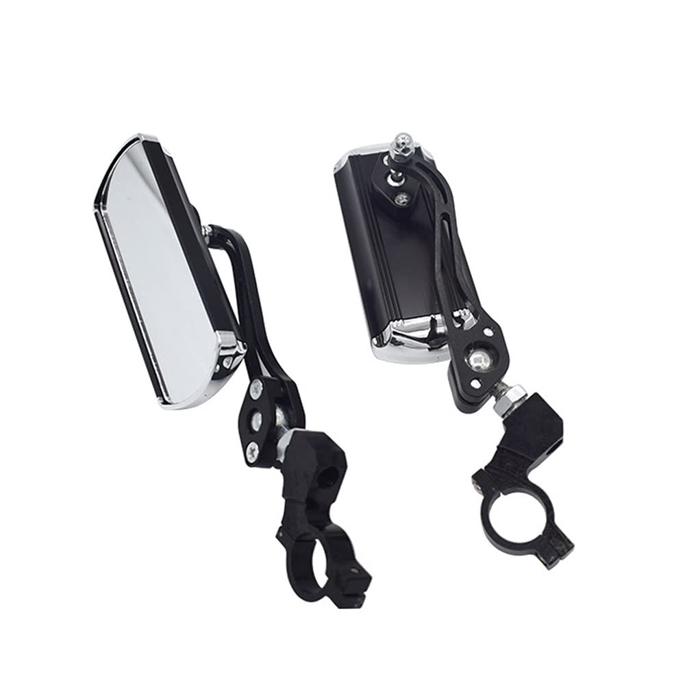 ihreesy Handlebar Bike Mirror,Bicycle Rear View Mirrors Aluminum Alloy Motorcycle Side Mirror Shockproof Bike Glass Mirror for 21mm to 24mm Handlebar Mountain Road Bike,Black