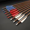 ACCMOS Spine 500 Arrow 28 Inch Arrow Target Practice Arrow Hunting Arrow Carbon Arrows Compound Bow Recurve Bow Adult Youth Archery Indoor Outdoor Shooting Field Tip 12pc Wooden Wood-Like view 3