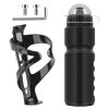 Ainiv Bike Water Bottle Cage with BPA-Free 800ml/28oz Bike Bottle, Black Gloss Strong Bike Water Bottle Holder, Bicycle Cup Holder, Cycling Bottle Holder for Road Bike and Mountain Bike, Black view 1