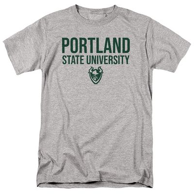 Portland State University Official Stacked Unisex Adult T-Shirt, Stacked, 4X-Large