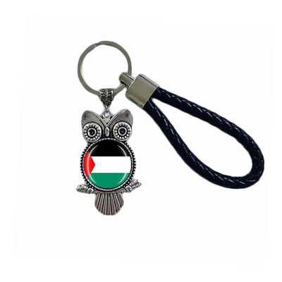 Flag Key Chain Palestine Souvenir Gift Key Ring Owl Pendant Keychain For Men Women