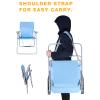 #WEJOY Portable Beach Chair Lightweight Foldable Camping Chair High Back Folding Chairs Outdoor Chairs with Shoulder Strap for Camping Hiking Picnic Fishing Support up to 300lbs view 4