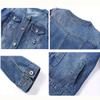 Snoly Women's Jean Buttons Ripped Denim Jackets Coats with Detachable Hood (Blue, Large) view 3
