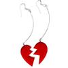 OfficialOtaku Red Heart Polnareff Copslay Earrings - Pair view 1