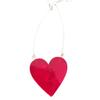 OfficialOtaku Red Heart Polnareff Copslay Earrings - Pair view 2