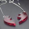 OfficialOtaku Red Heart Polnareff Copslay Earrings - Pair view 3