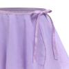 Ballet Wrap Skirt for Girls Chiffon Ballet Dance Skirt Toddler Kids Princess Ballerina Dancewear with Tie Waist Child Basic Over Scarf Skate Skirted Glitter Ballet Tutu Dress Purple 7-9 Years view 2