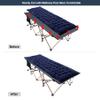 REDCAMP Folding Camping Cots for Adults with Mattress Pad, Soft and Comfortable for Outdoor Indoor Office Sleeping (Blue Thicker Pad, Grey Oversized Cot) view 4