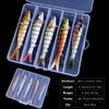 LURESMEOW Fishing Lures - Multi Jointed Swimbaits, Slow Sinking, Bionic Lifelike Swimming, Freshwater & Saltwater Bass Fishing Baits Kit - 5PCS view 2