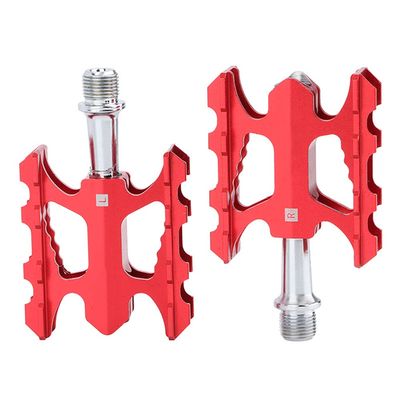 ihreesy 2PCS Mountain Bike Pedals,9/16 Inch Universal Bicycle Pedals Lightweight Bike Platform Pedals Non-Slip Cycling Bearing Pedals for Road Mountain MTB,Red