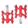 ihreesy 2PCS Mountain Bike Pedals,9/16 Inch Universal Bicycle Pedals Lightweight Bike Platform Pedals Non-Slip Cycling Bearing Pedals for Road Mountain MTB,Red view 1