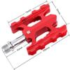 ihreesy 2PCS Mountain Bike Pedals,9/16 Inch Universal Bicycle Pedals Lightweight Bike Platform Pedals Non-Slip Cycling Bearing Pedals for Road Mountain MTB,Red view 2