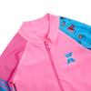 Wetsuit for Kids Unisex Girls Boys Full Body One Piece Swimsuit Long Sleeve Zip Rash Guard Swimwear Scuba Diving Surf Sun Protection Water Sports Bathing Suit for Children Teen Pink+Blue 7-8 Years view 2