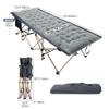 REDCAMP Folding Camping Cots for Adults with Mattress Pad, Soft and Comfortable for Outdoor Indoor Office Sleeping (Grey Thicker Pad, Grey Oversized Cot) view 3