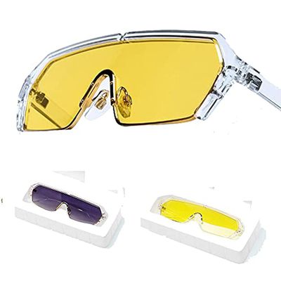 INB Men and women polarized driving mirror anti-glare sunglasses night vision goggles (Yellow)
