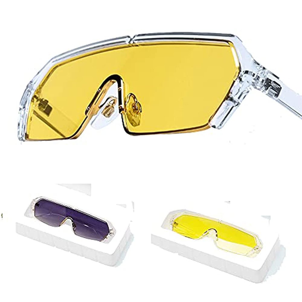 INB Men and women polarized driving mirror anti-glare sunglasses night vision goggles (Yellow)