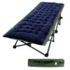 REDCAMP Folding Camping Cots for Adults with Mattress Pad, Soft and Comfortable for Outdoor Indoor Office Sleeping (Blue Thicker Pad, Green Oversized Cot) view 1