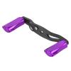 01 Anodized Treatment HighPrecise CNC Rocker Flat Handle, Carbon Fiber Rocker Handle, Metal Knob Fishing Reel Handle, for Freshwater Saltwater(Purple) view 1