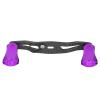 01 Anodized Treatment HighPrecise CNC Rocker Flat Handle, Carbon Fiber Rocker Handle, Metal Knob Fishing Reel Handle, for Freshwater Saltwater(Purple) view 2