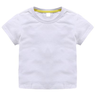 Unisex Kids Baby Soft Cotton Basic T-Shirt Crew Neck Short Sleeve Tops Shirt Solid Tees Boys Girls Summer Clothes (White,2-3T,2 Years,3 Years)