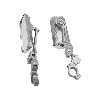 ihreesy Handlebar Bike Mirror,Bicycle Rear View Mirrors Aluminum Alloy Motorcycle Side Mirror Shockproof Bike Glass Mirror for 21mm to 24mm Handlebar Mountain Road Bike,Silver
