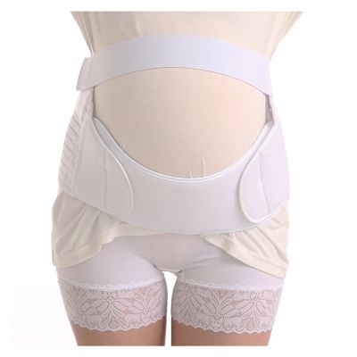 XMSM Maternity Belt Back Support Belly Band and Abdominal Binder Breathable Pregnancy Support Belt Elastic Waist Support Prenatal Back Brace Pain Relief (Color : White, Size : Small)