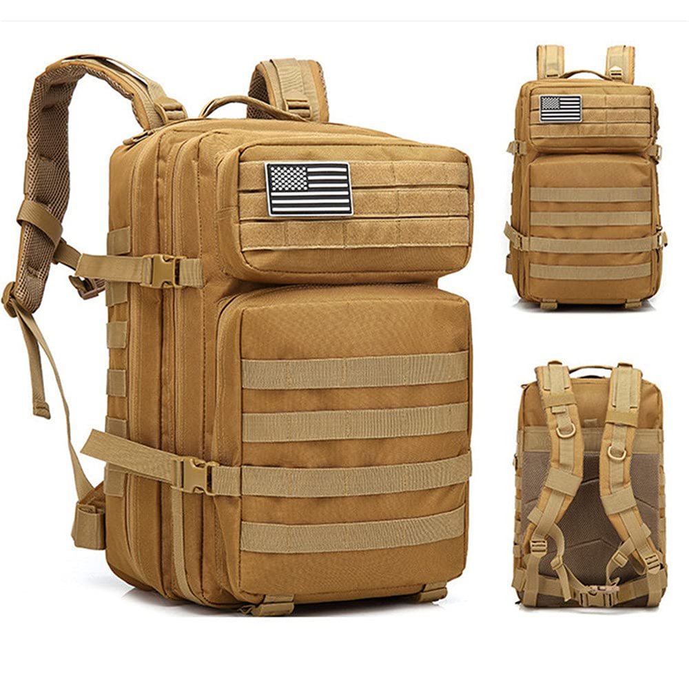 Military Tactical Backpack 45L Army 3 Days Assault Pack Bag Large Nylon 900D Mens Molle Rucksack
