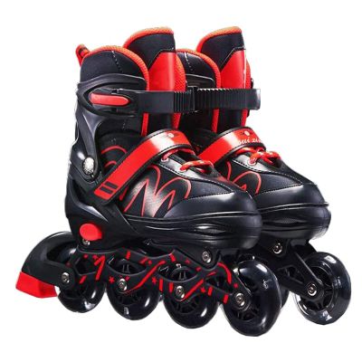 HLCUI Inline Skates,Men and Women Adjustable Inline Skates Adult Fitness Skates Roller Skates for Boys Girls Beginners,C,M (33~37)