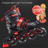 HLCUI Inline Skates,Men and Women Adjustable Inline Skates Adult Fitness Skates Roller Skates for Boys Girls Beginners,C,M (33~37) view 2