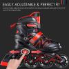 HLCUI Inline Skates,Men and Women Adjustable Inline Skates Adult Fitness Skates Roller Skates for Boys Girls Beginners,C,M (33~37) view 3