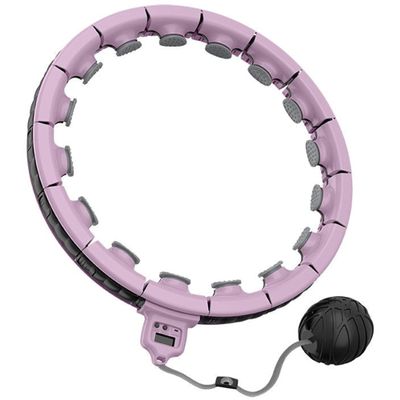 Weighted Smart Hula Hoop, Fitness Massage with Counter, Detachable Adjustment with Gravity Ball, Suitable for Beginners, Children, and Adults/Purple/XL