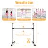 GOFLAME 4FT Ballet Barre Portable, Freestanding Double Ballet Barre Height Adjustable with Anti Slip Base, Heavy Duty Stretch Dance Bar for Home Workout (Sliver) view 4