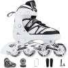 HLCUI Inline Skates for Kids Girls and Boys, Adjustable Inline Skates with 8 Luminous Wheels for Indoor and Outdoor, Unisex Adult Beginner Fitness Skates (S-XL),C,L.38~41 view 1